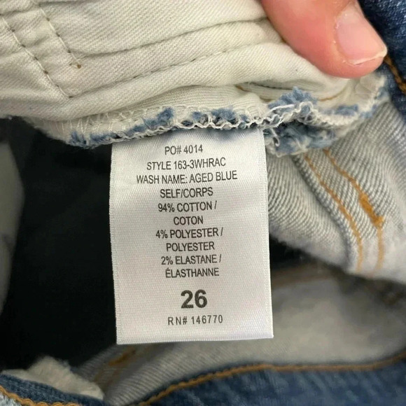 Redone high rise ankle crop denim in aged blue wash - Picture 10 of 13